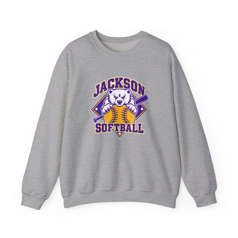 Jackson Polar Bears Softball Mascot Crewneck Sweatshirt