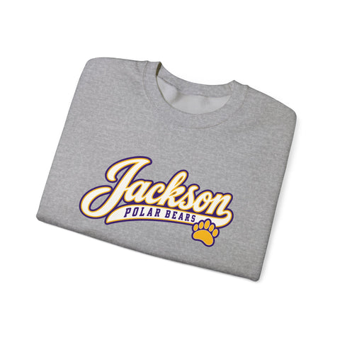 Jackson Polar Bears Classic Script Paw Crewneck