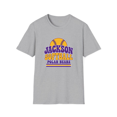 Jackson Polar Bears Softball Retro Type T-Shirt