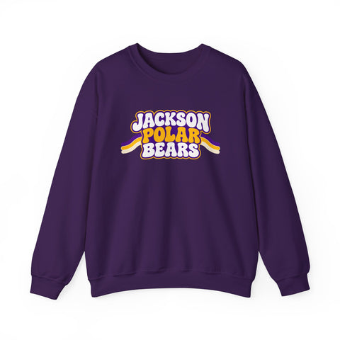Jackson Polar Bears Retro Stripe Crewneck