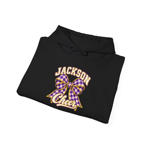 Jackson Polar Bears Cheerleading Gingham Bow Hoodie