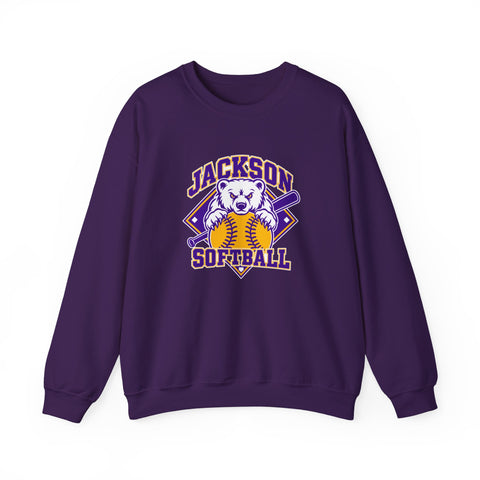 Jackson Polar Bears Softball Mascot Crewneck Sweatshirt