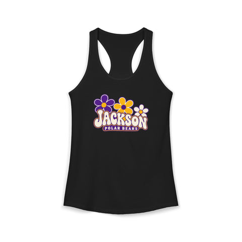 Jackson Polar Bears Women’s Retro Daisies Racerback Tank