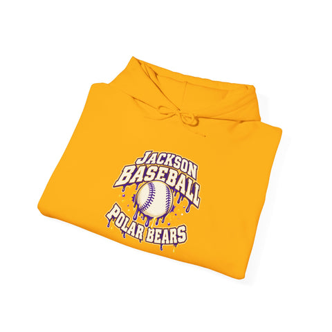 Jackson Polar Bears Baseball Drip Hoodie