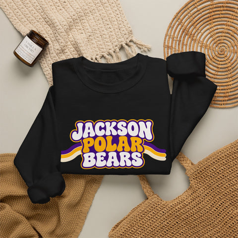 Jackson Polar Bears Retro Stripe Crewneck