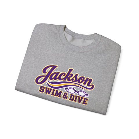 Jackson Polar Bears Swim & Dive Retro Wave Crewneck Sweatshirt