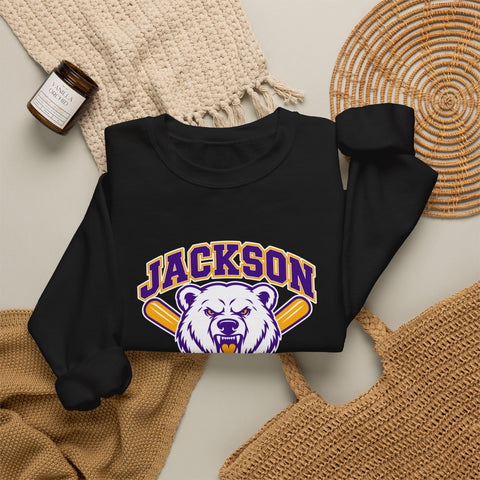 Jackson Polar Bears Baseball Mascot Crewneck Sweatshirt