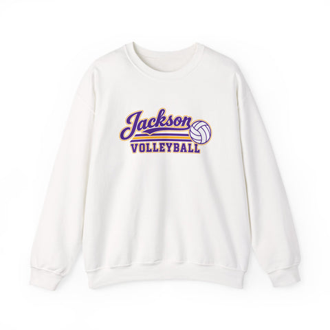 Jackson Polar Bears Volleyball Retro Script Crewneck Sweatshirt