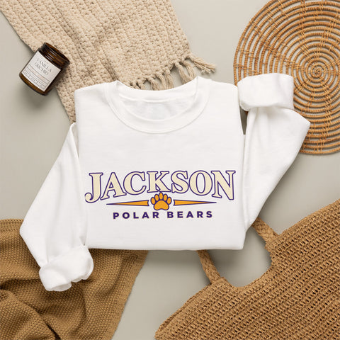 Jackson Polar Bears Classic Serif Paw Crewneck