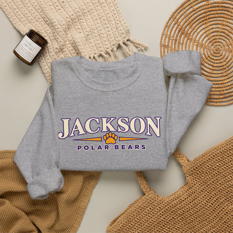 Jackson Polar Bears Classic Serif Paw Crewneck
