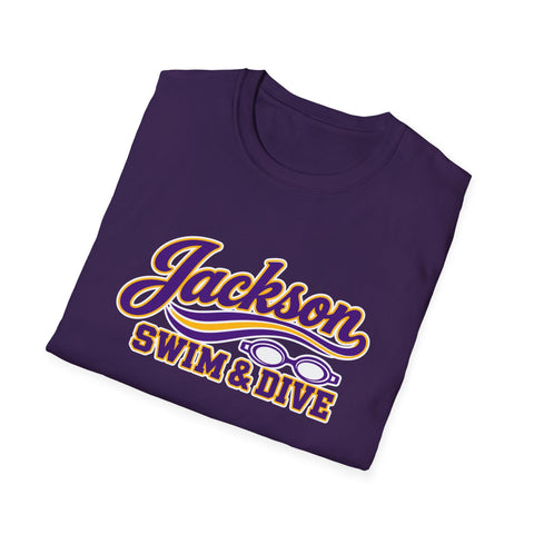 Jackson Polar Bears Swim & Dive Retro Wave T-Shirt