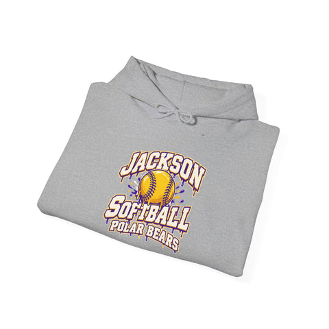 Jackson Polar Bears Softball Drip Hoodie