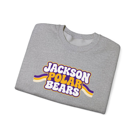 Jackson Polar Bears Retro Stripe Crewneck