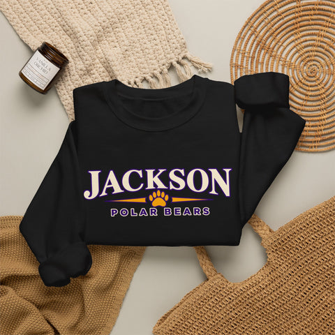 Jackson Polar Bears Classic Serif Paw Crewneck