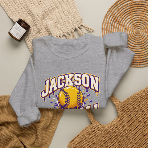 Jackson Polar Bears Softball Drip Crewneck
