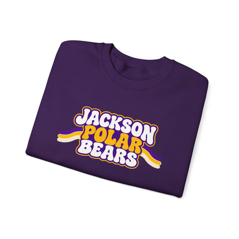 Jackson Polar Bears Retro Stripe Crewneck